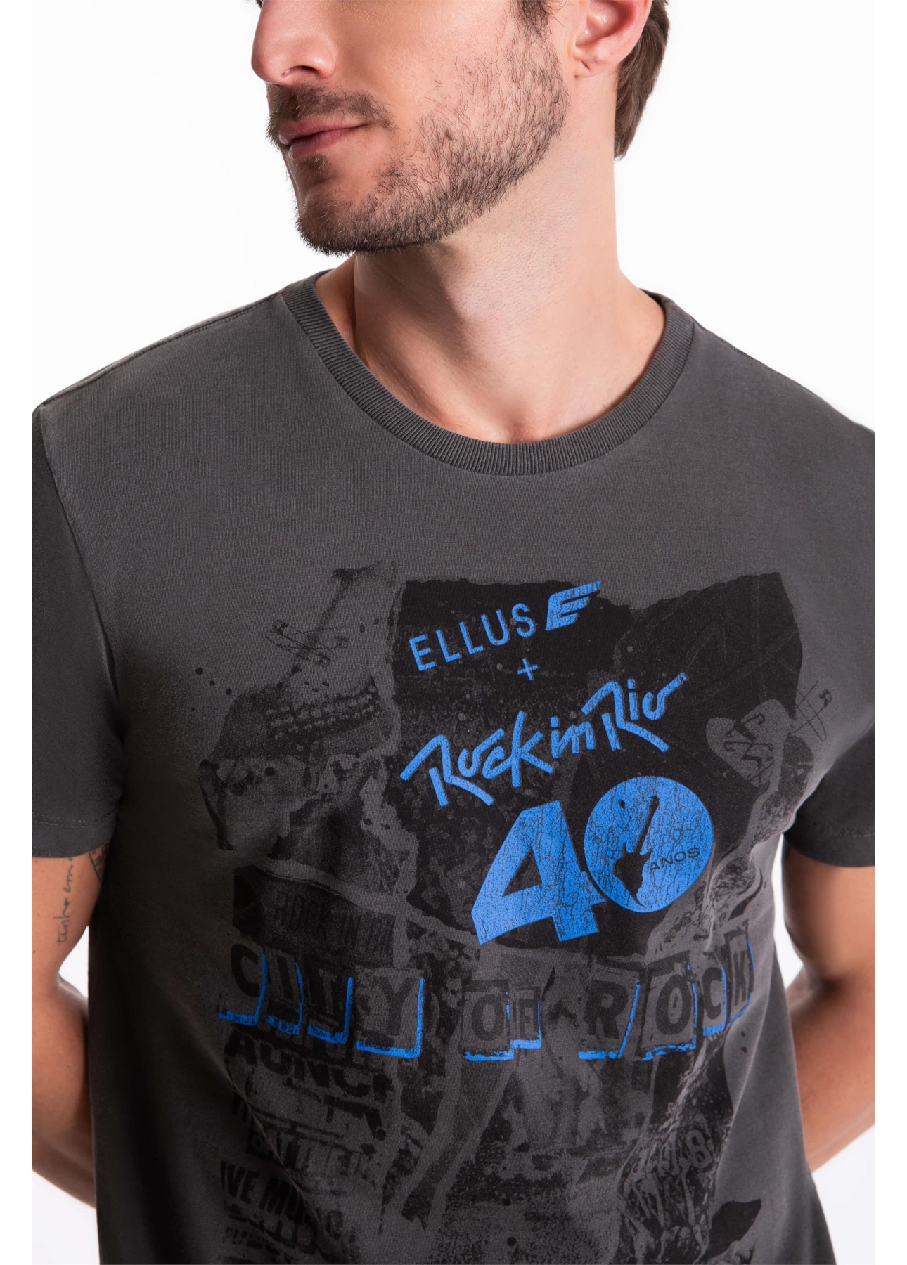 T-Shirt Washed City Of Rock Preto