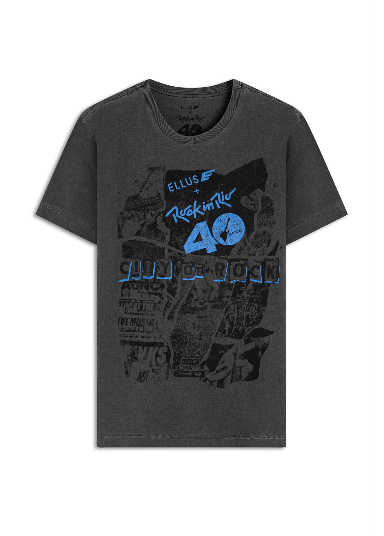 T-Shirt Washed City Of Rock Preto
