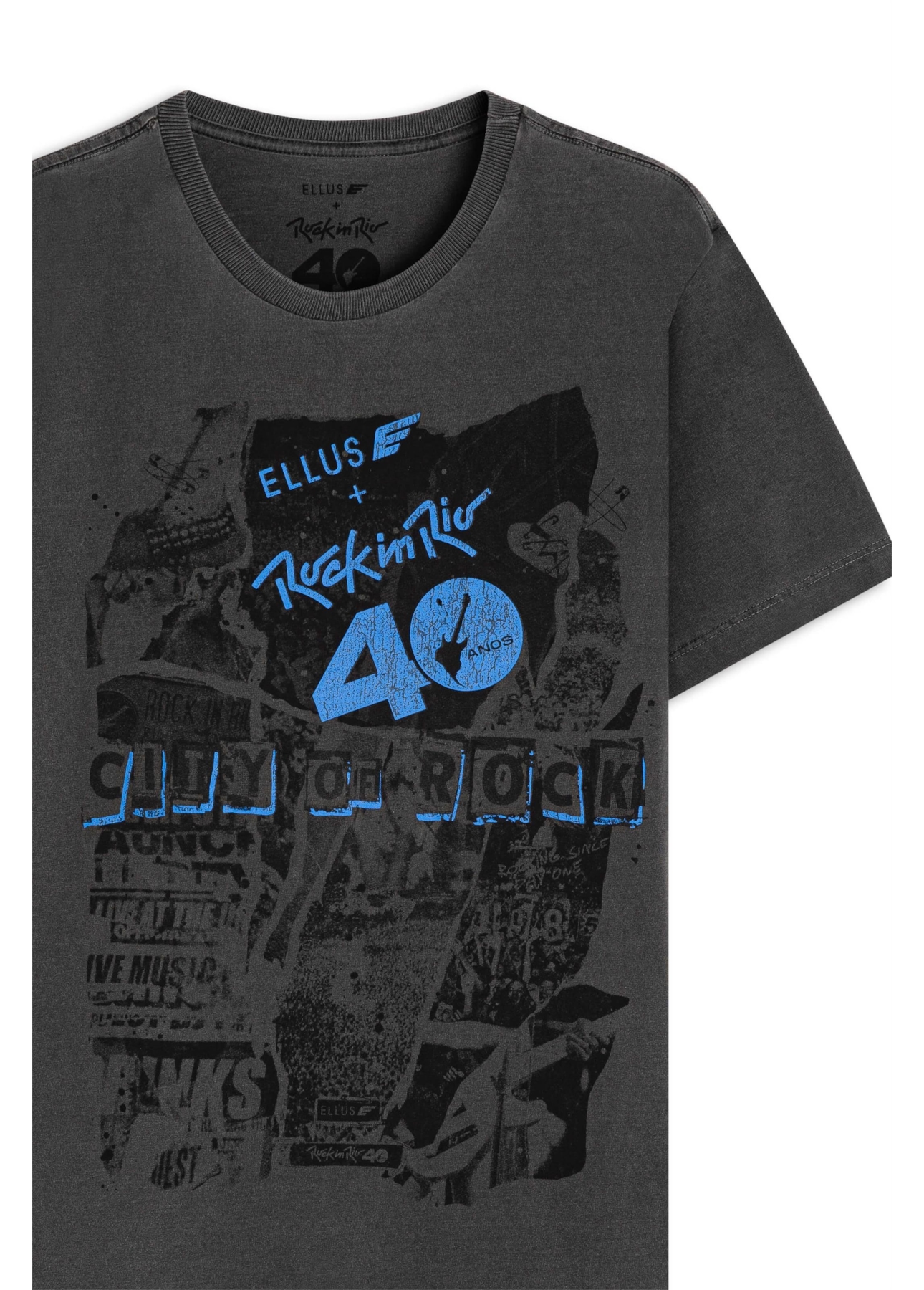 T-Shirt Washed City Of Rock Preto
