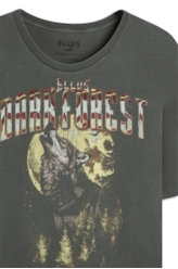 T-Shirt Washed Dark Forest Over Preto