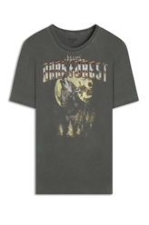 T-Shirt Washed Dark Forest Over Preto