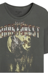 T-Shirt Washed Dark Forest Over Preto