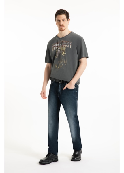 T-Shirt Washed Dark Forest Over Preto