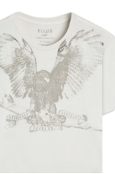T-Shirt  Washed Eagle Flies Branco