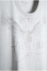 T-Shirt Washed Eagle Tradition Cinza