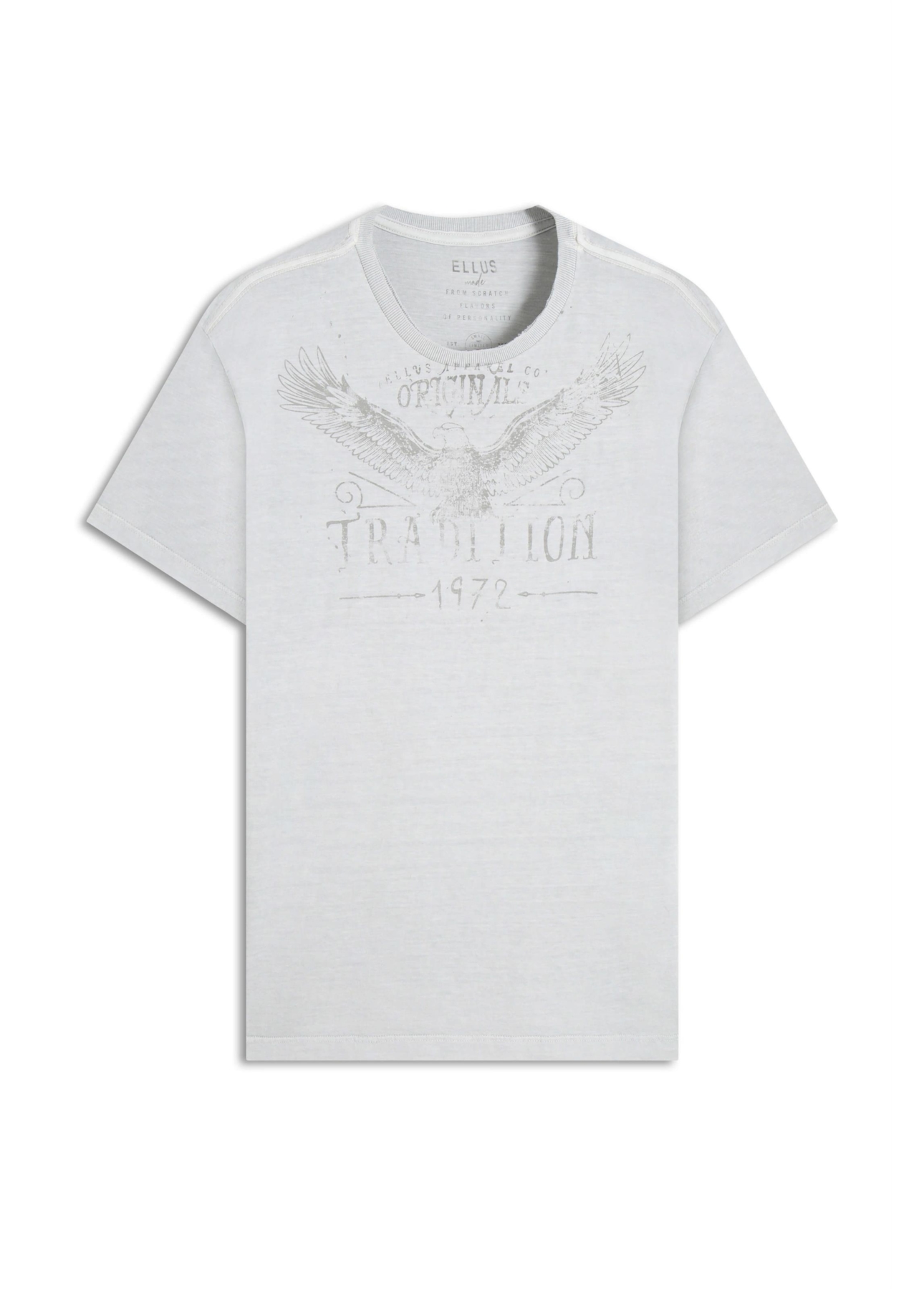 T-Shirt Washed Eagle Tradition Cinza