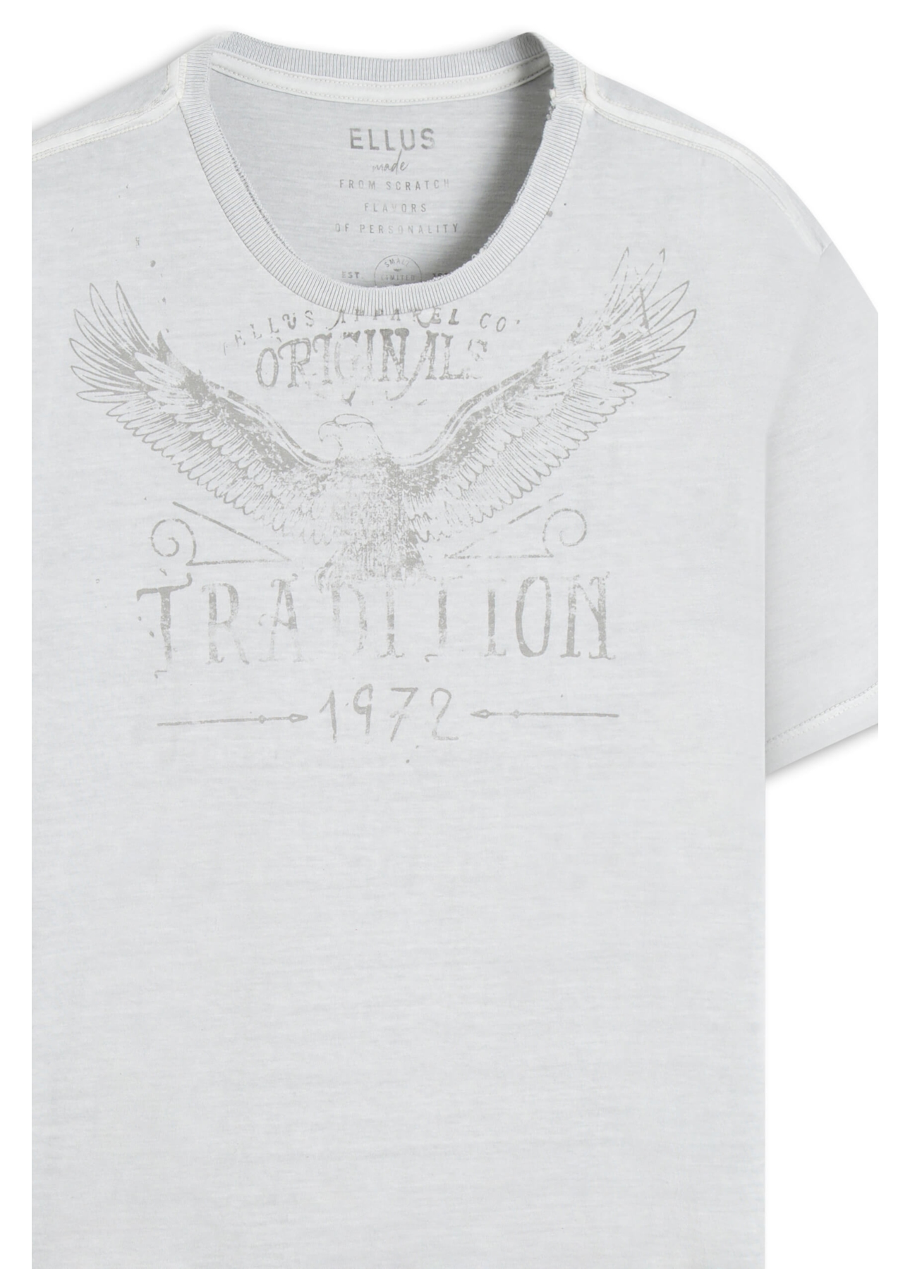 T-Shirt Washed Eagle Tradition Cinza