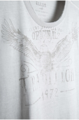 T-Shirt Washed Eagle Tradition Cinza
