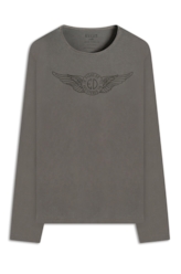 T-Shirt Washed Ed Wings Tabaco