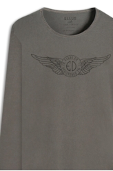 T-Shirt Washed Ed Wings Tabaco