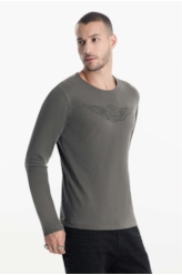 T-Shirt Washed Ed Wings Tabaco