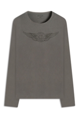 T-Shirt Washed Ed Wings Tabaco