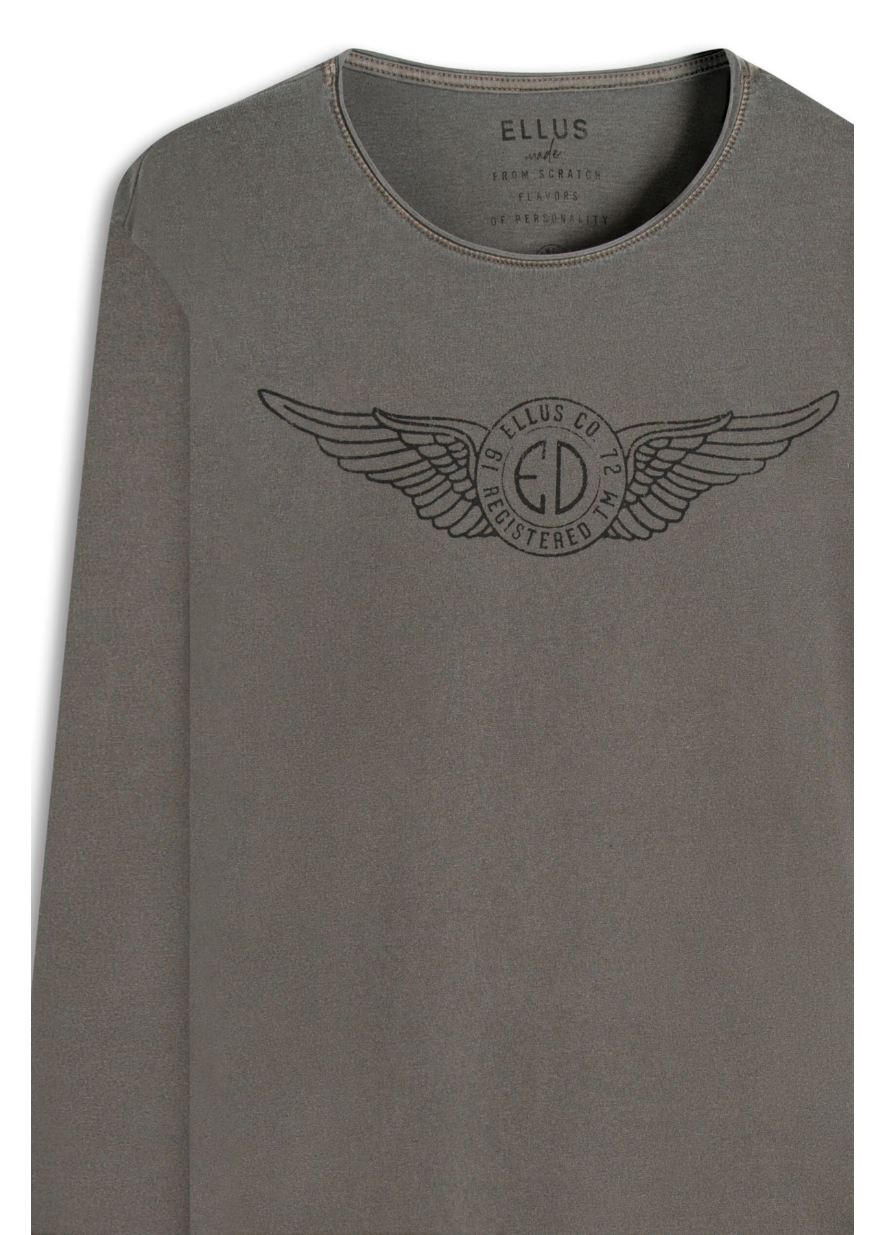 T-Shirt Washed Ed Wings Tabaco