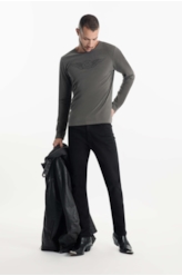 T-Shirt Washed Ed Wings Tabaco