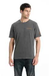 T-Shirt Washed Ellus Camp Preto