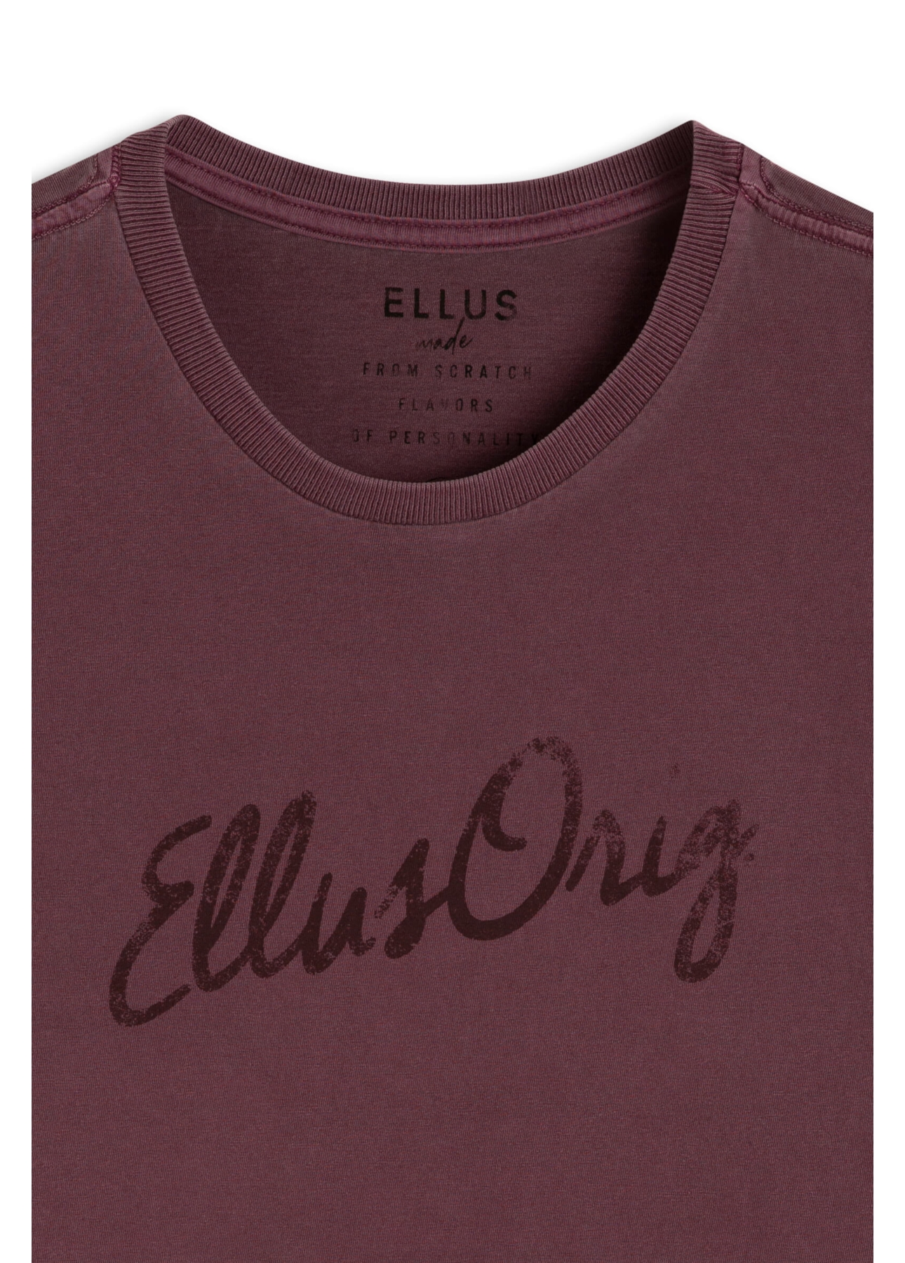 T-Shirt Washed Ellus Classic Bordeaux