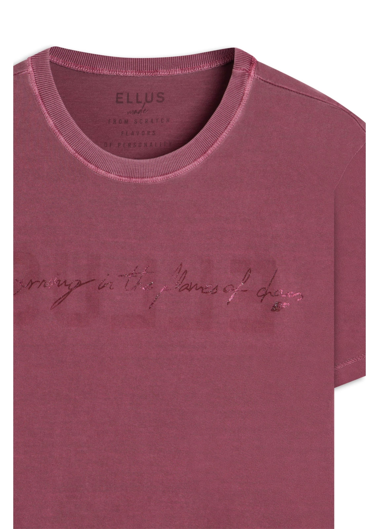 T-Shirt Washed Ellus Classic Bordeaux