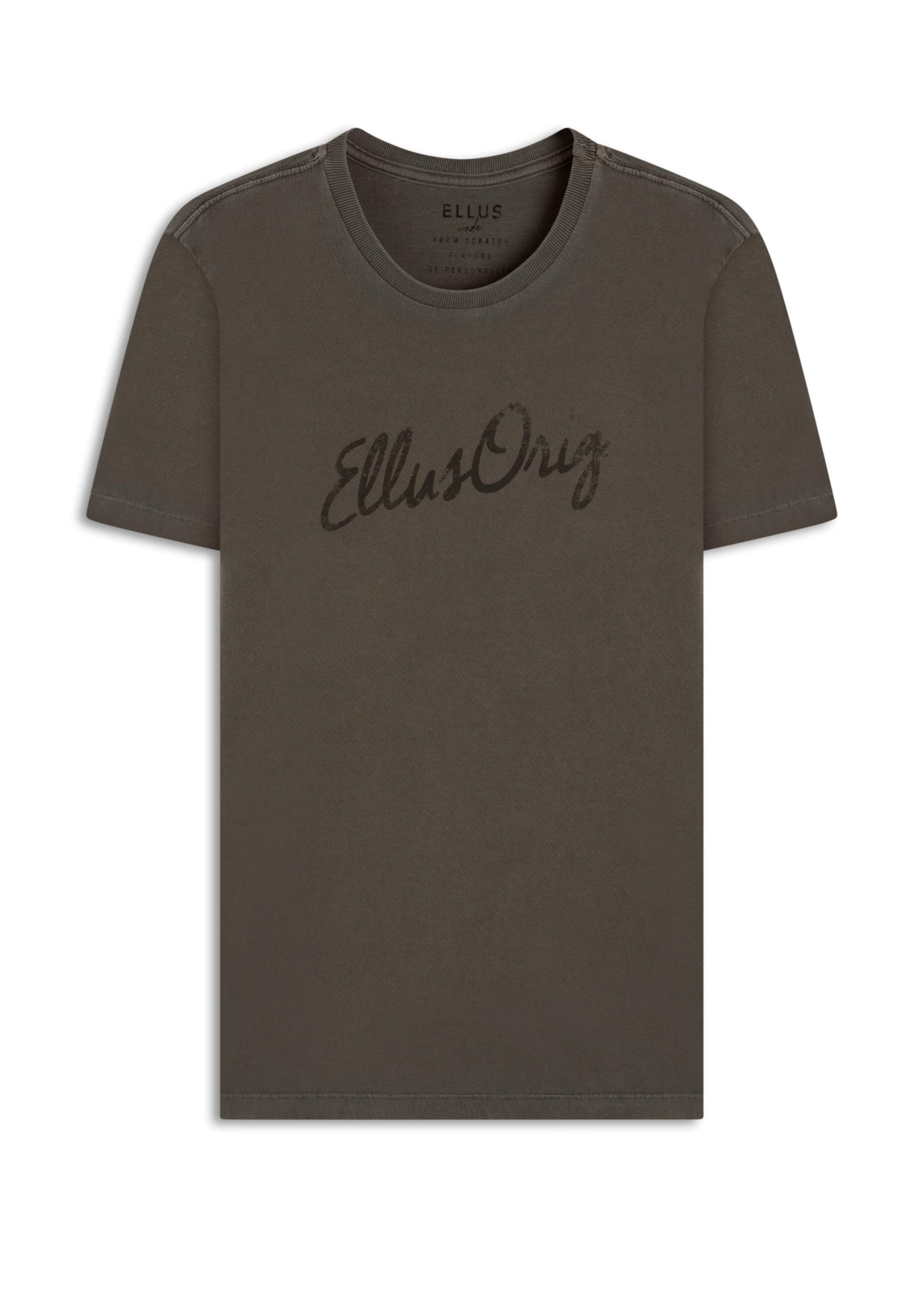 T-Shirt Washed Ellus Classic Tabaco