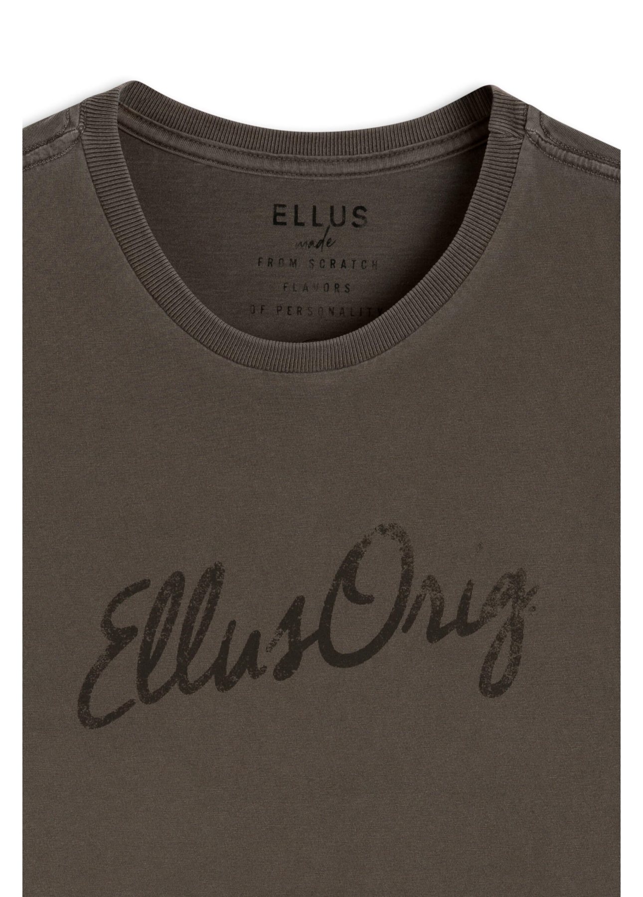 T-Shirt Washed Ellus Classic Tabaco