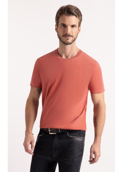 T-Shirt Washed Ellus Gothic Vermelho