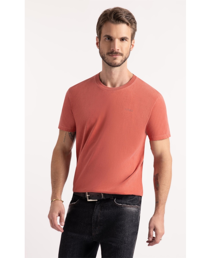 T-Shirt Washed Ellus Gothic Vermelho