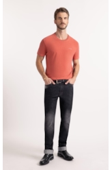 T-Shirt Washed Ellus Gothic Vermelho