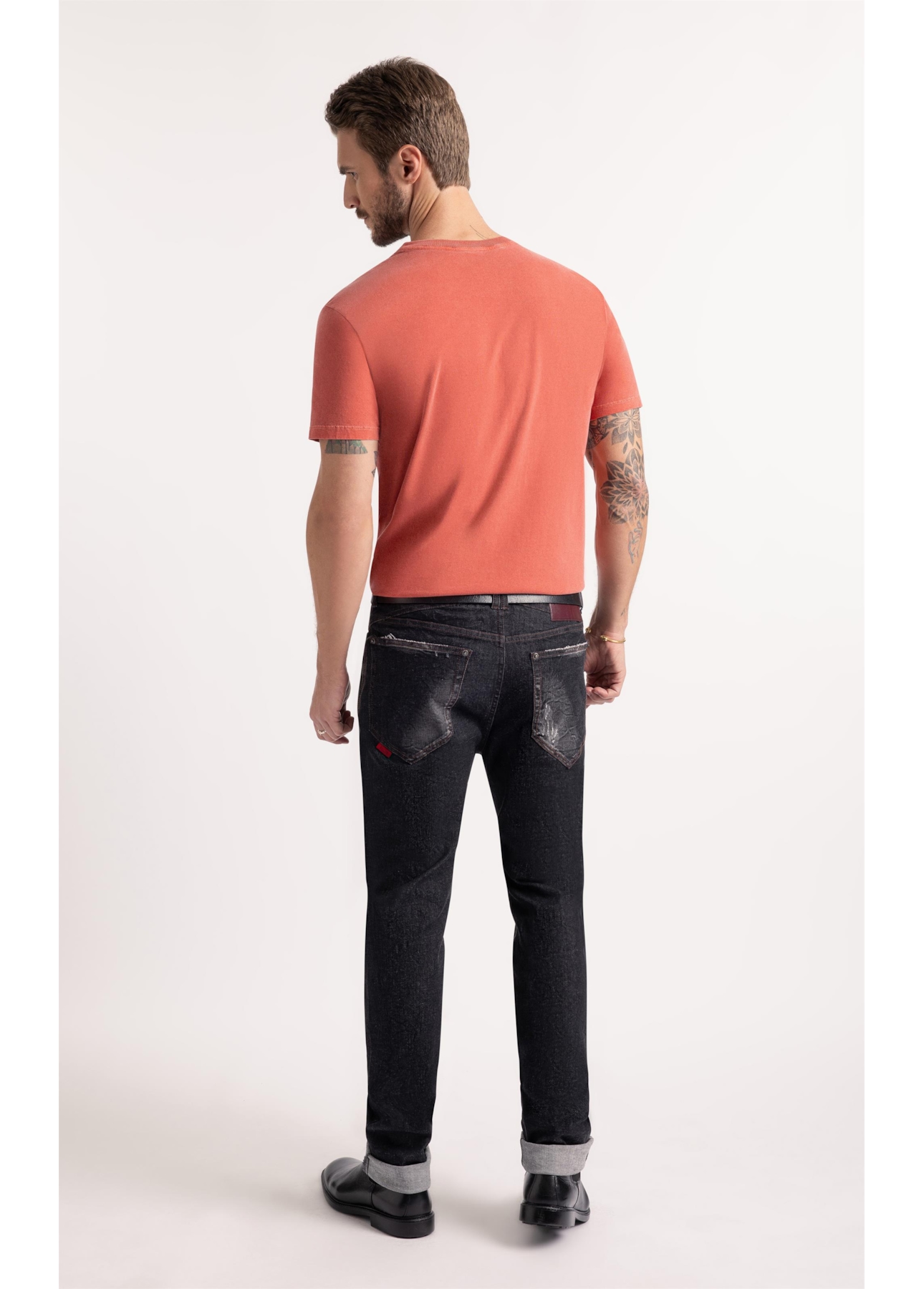 T-Shirt Washed Ellus Gothic Vermelho