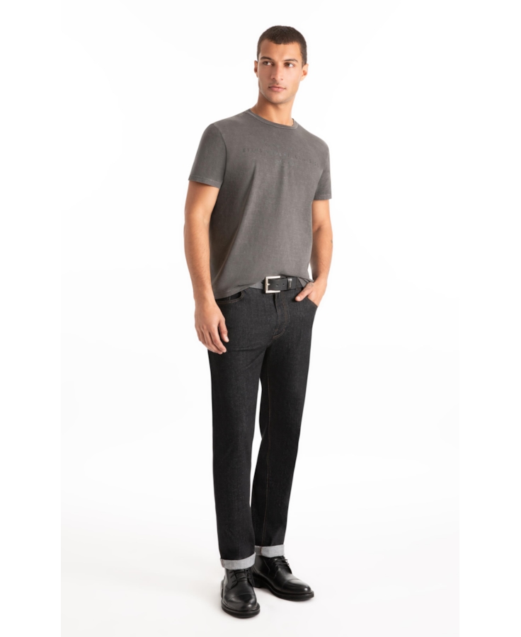T-Shirt Washed Ellus Modern Preto
