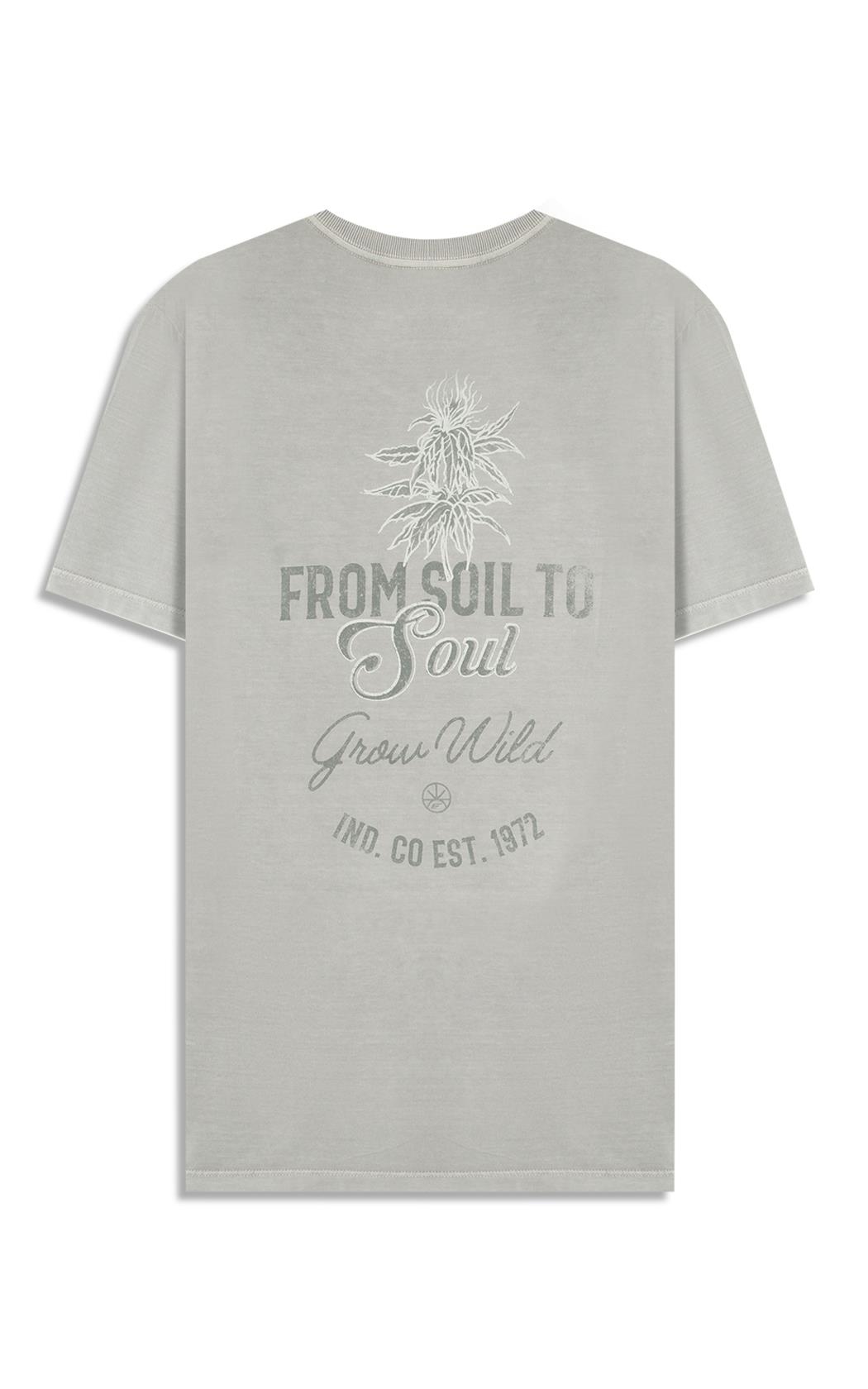 T-Shirt Washed Grow Wild Classic Azul Seco