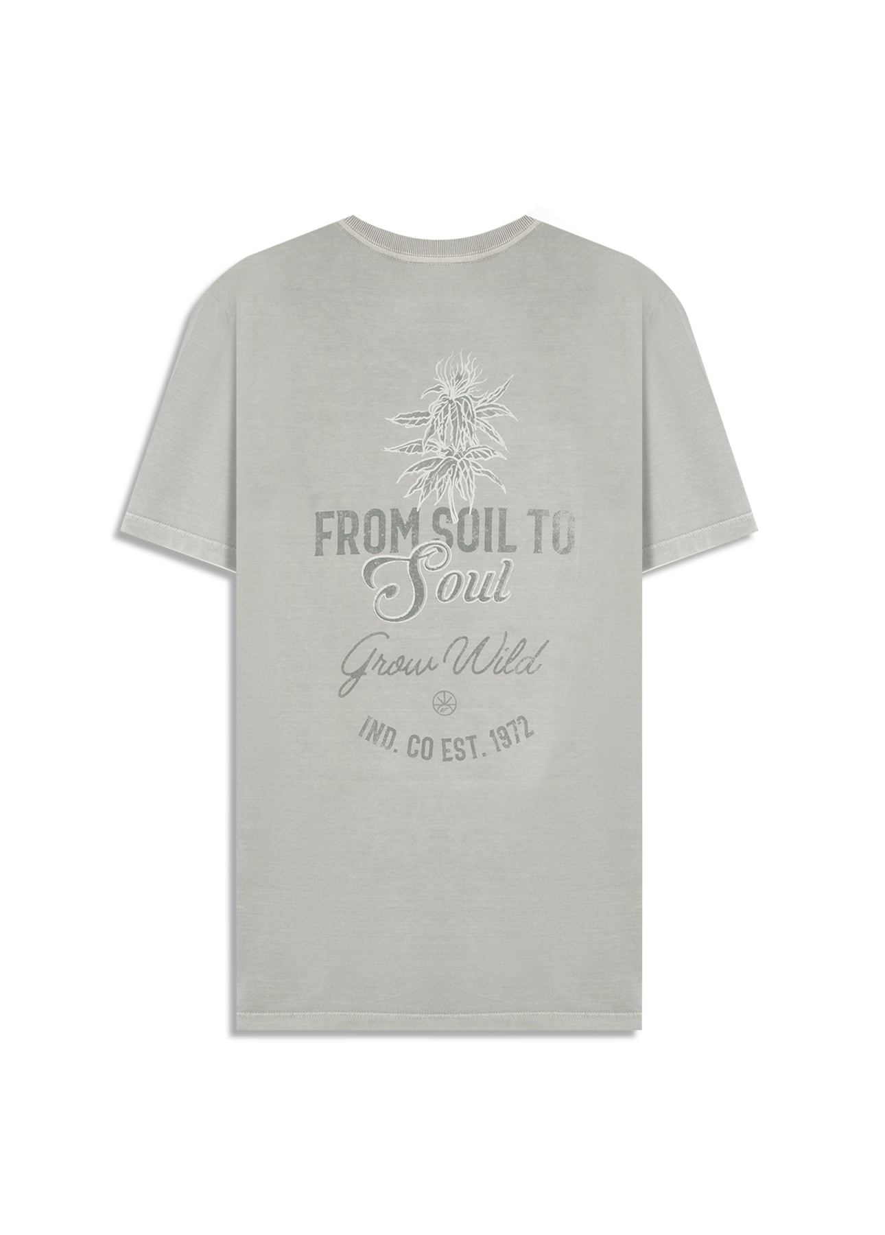 T-Shirt Washed Grow Wild Classic Azul Seco
