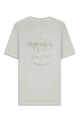 T-Shirt Washed Grow Wild Classic Gelo