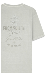 T-Shirt Washed Grow Wild Classic Gelo