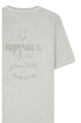 T-Shirt Washed Grow Wild Classic Gelo