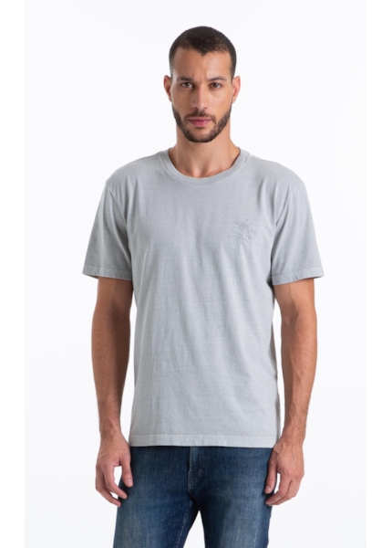 T-Shirt Washed Grow Wild Classic Gelo
