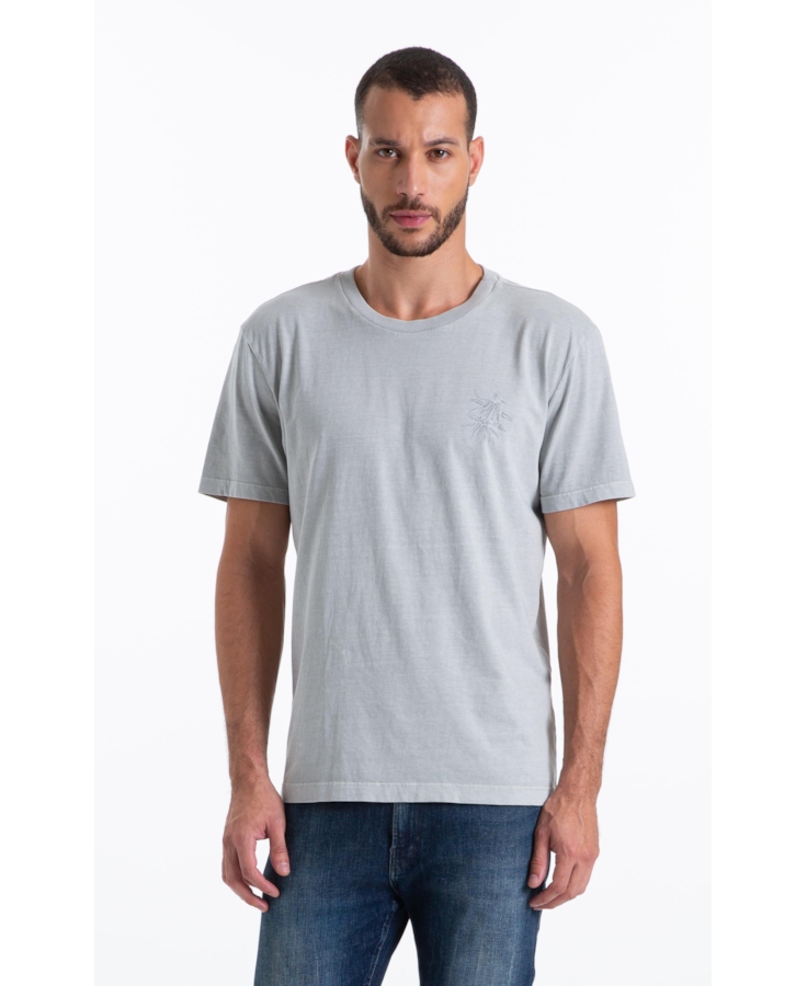 T-Shirt Washed Grow Wild Classic Gelo