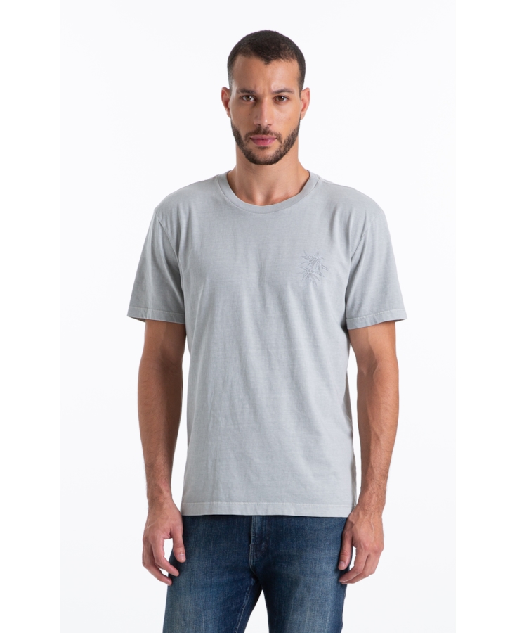T-Shirt Washed Grow Wild Classic Gelo