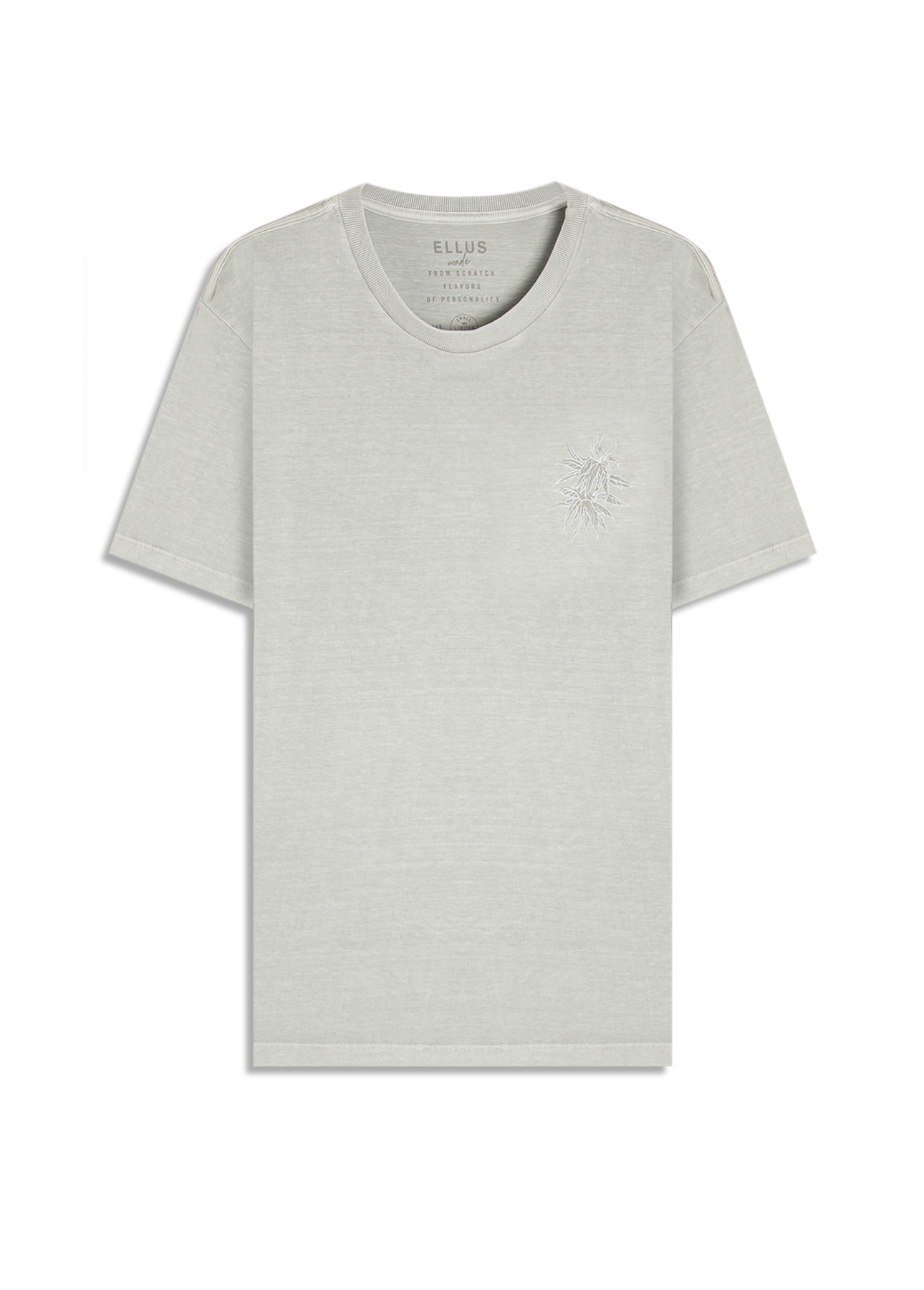 T-Shirt Washed Grow Wild Classic Gelo