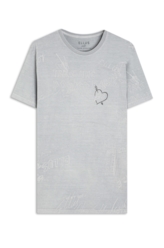 T-Shirt Washed Grunge Prata