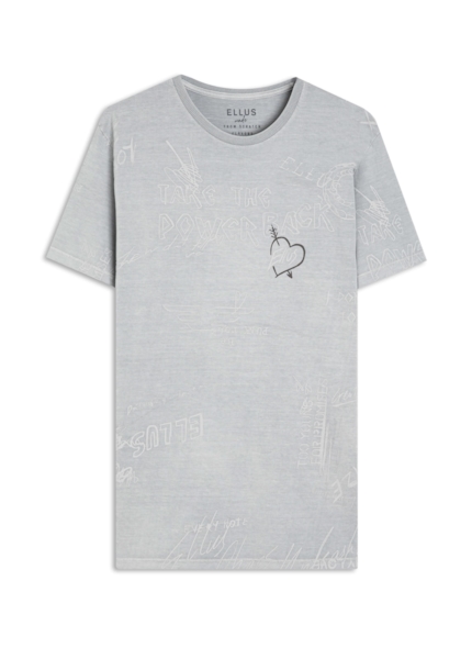 T-Shirt Washed Grunge Prata