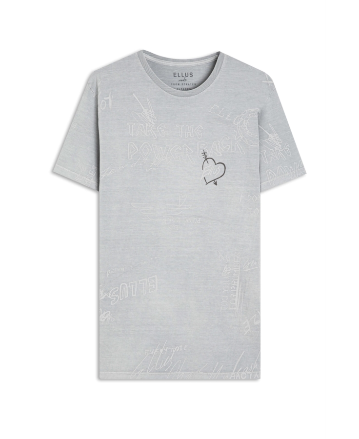 T-Shirt Washed Grunge Prata