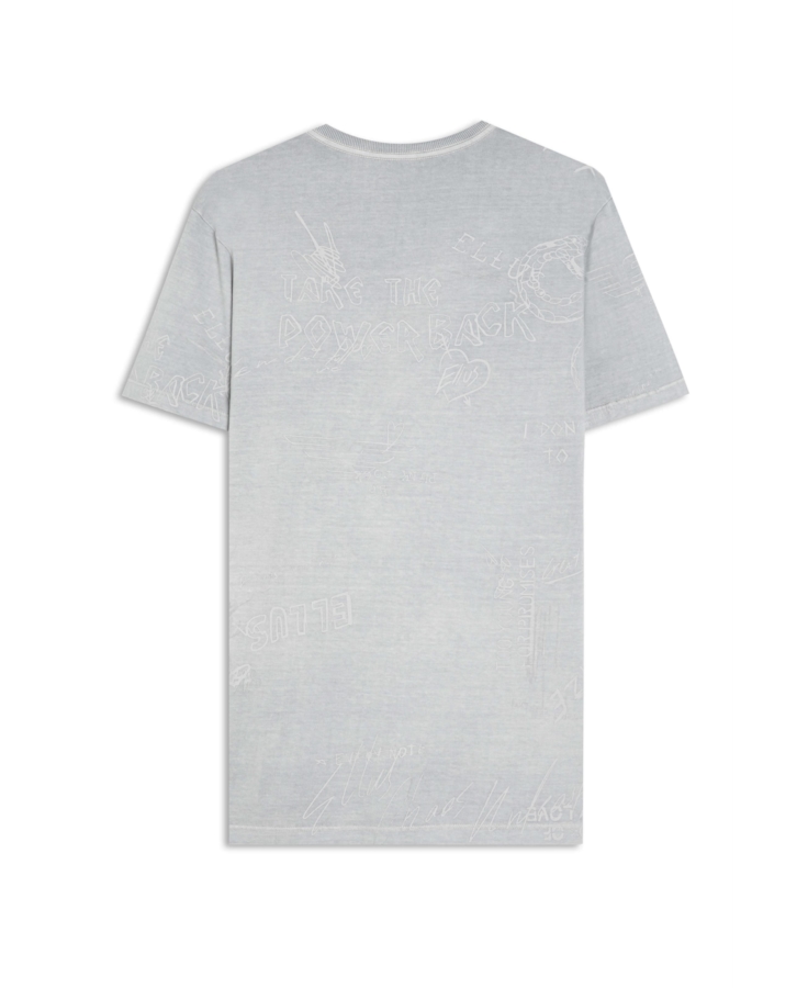 T-Shirt Washed Grunge Prata