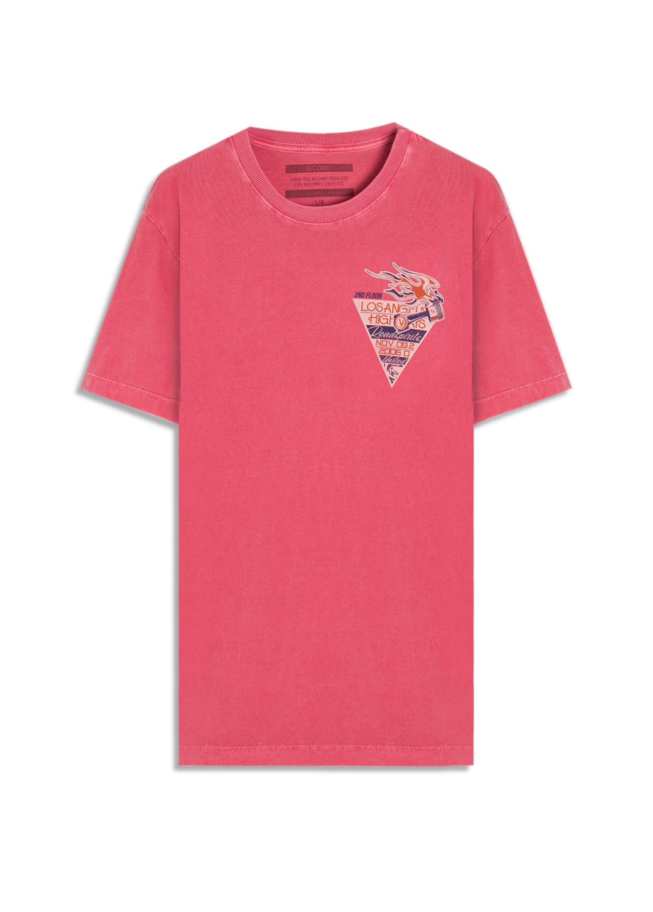 T-Shirt Washed Highways Fucsia