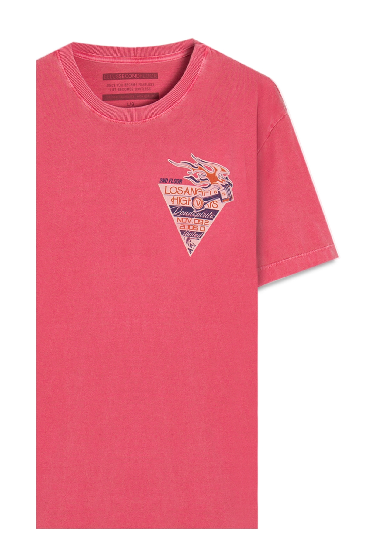 T-Shirt Washed Highways Fucsia