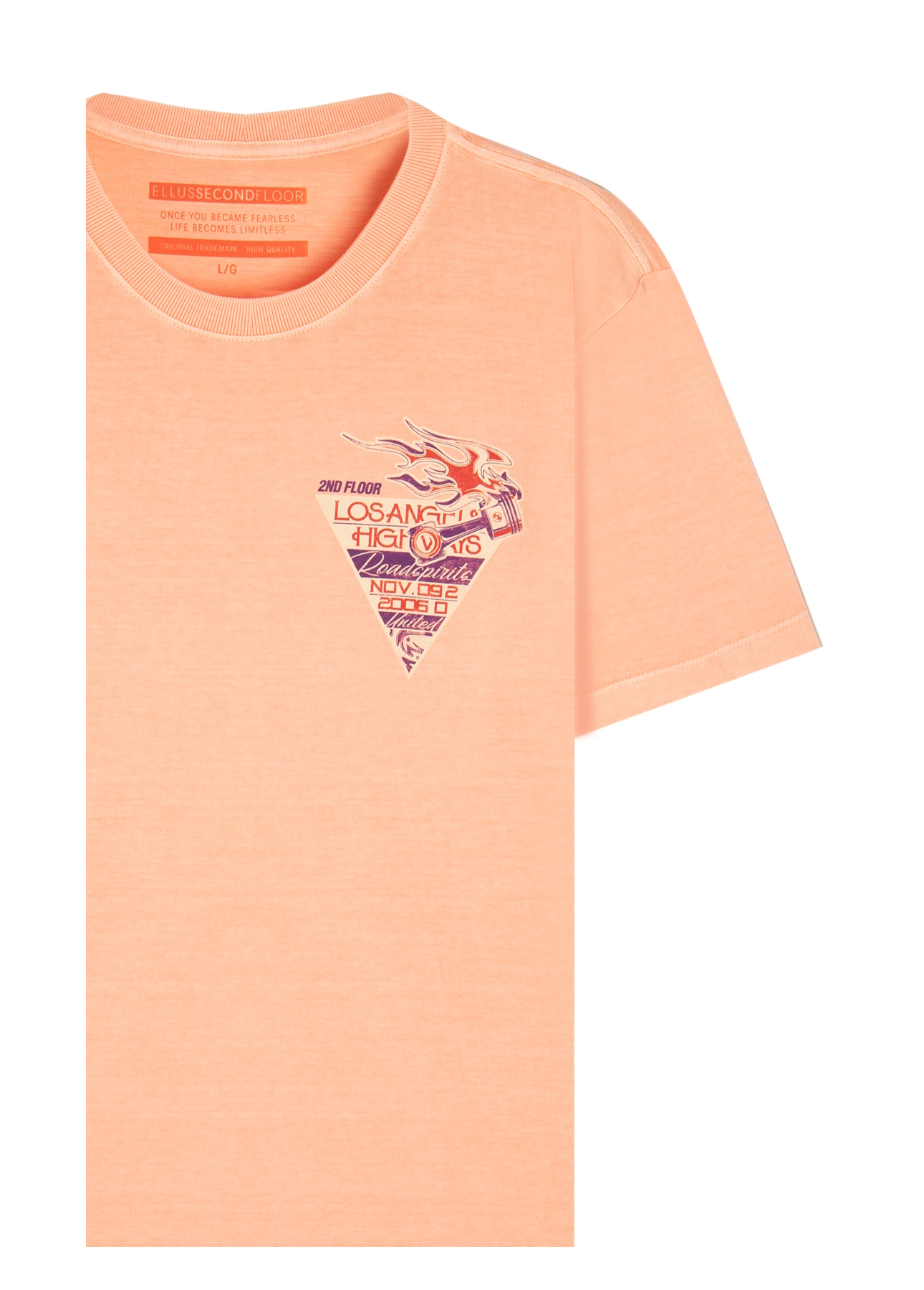 T-Shirt Washed Highways Salmao