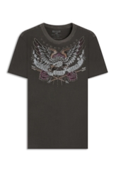 T-Shirt Washed Invictus Eagle Classic Preto