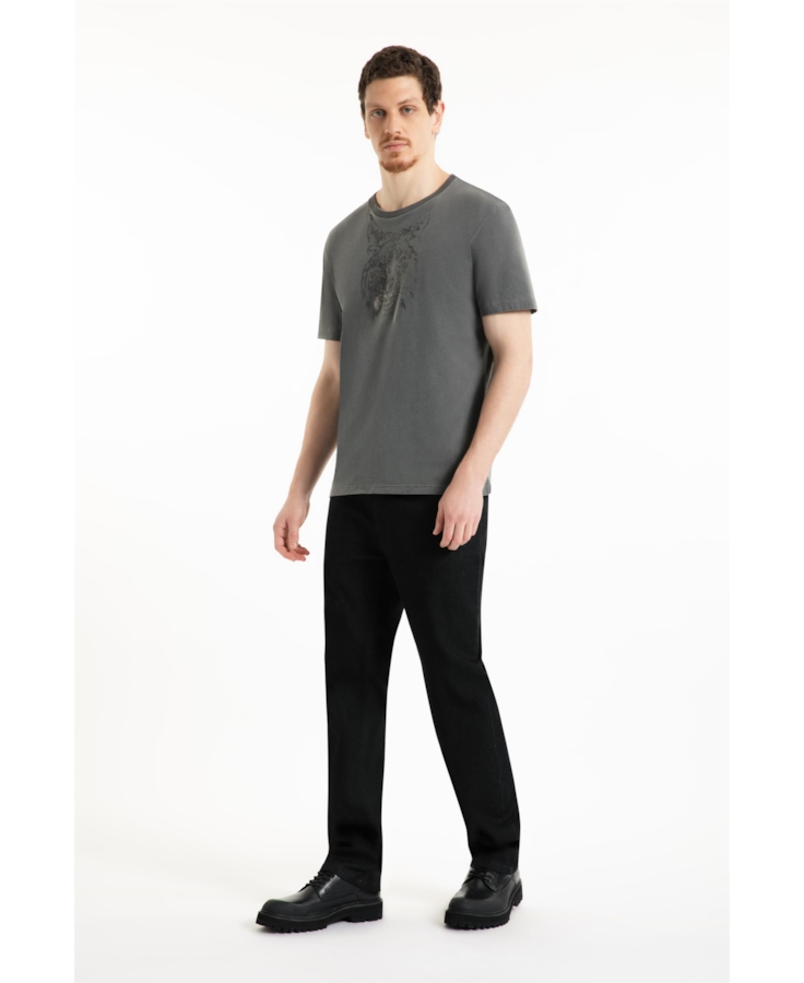 T-Shirt Washed Lynx Classic Preto