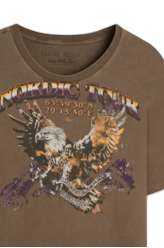 T-Shirt Washed Nordic Tour Marrom