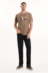 T-Shirt Washed Nordic Tour Marrom