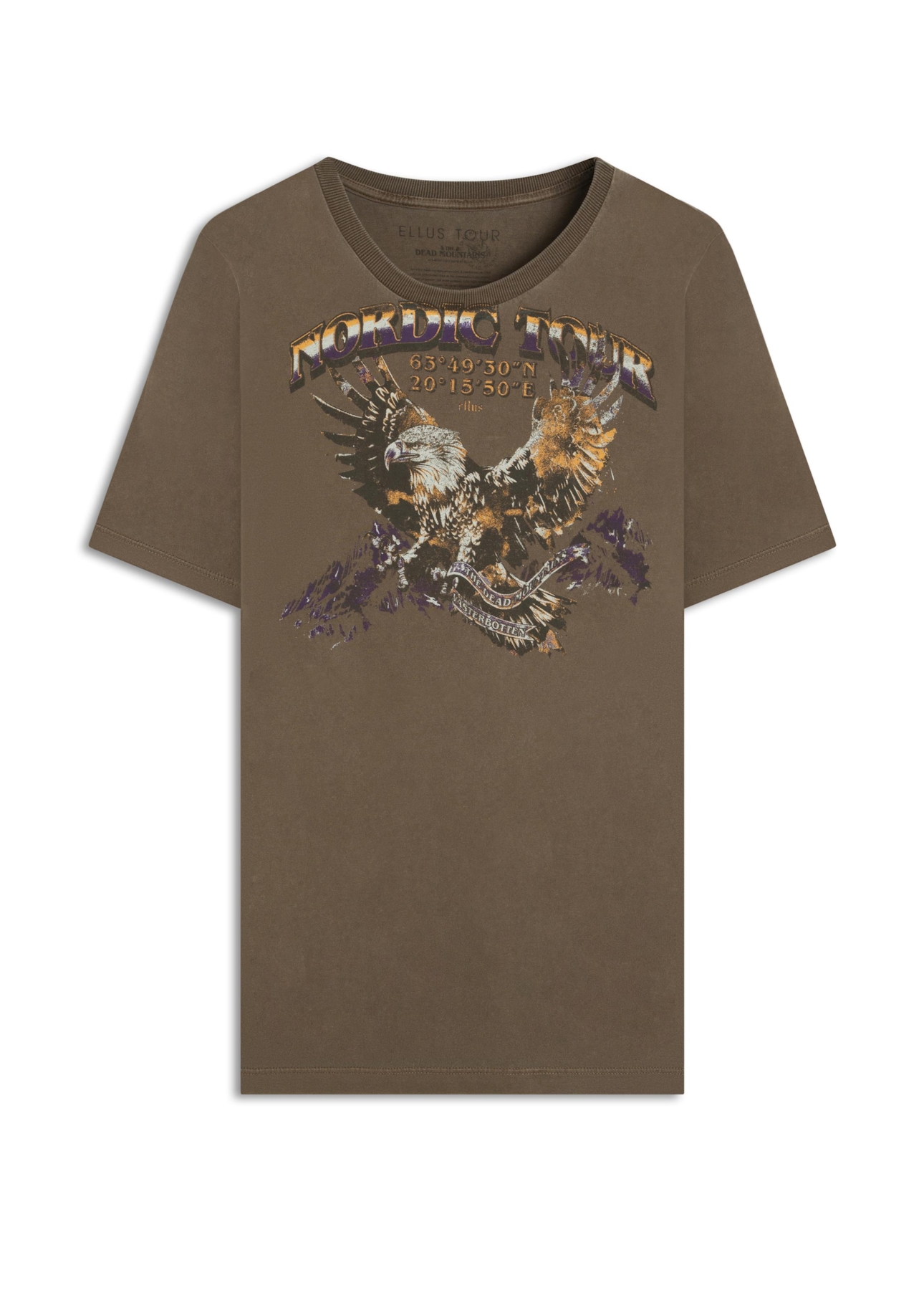 T-Shirt Washed Nordic Tour Marrom