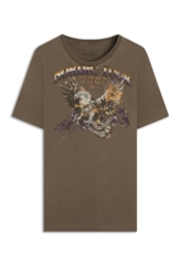 T-Shirt Washed Nordic Tour Marrom